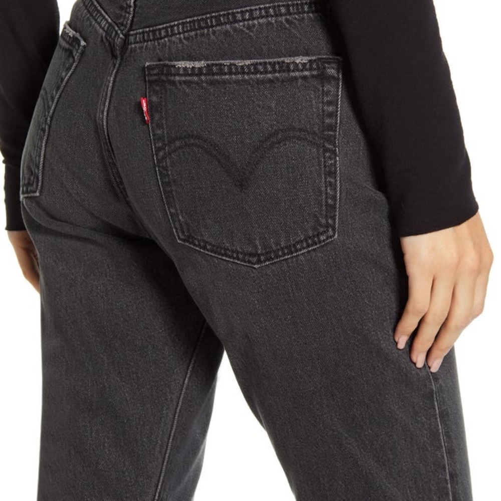 LEVIS 501 high rise skinny distressed jeans 25